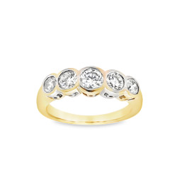 Pre Owned 18ct 5 Stone Diamond Ring ZX95